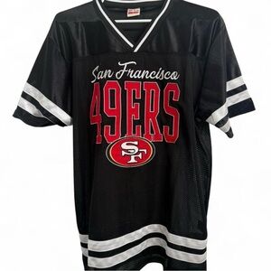 Nike Black San Francisco 49ers Mesh Jersey with Red and White Accents